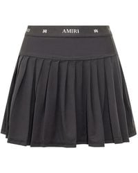 Amiri - Pleated Mini Skirt - Lyst