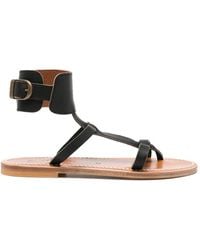 K. Jacques - Ankle-Cuff Flat Sandals - Lyst