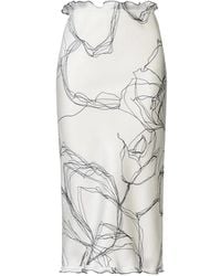 Fabiana Filippi - Floral-Print Ruffled Skirt - Lyst