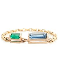 Yi Collection - 18K Topaz And Emerald Chain Ring - Lyst