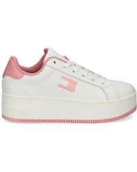 Tommy Hilfiger - Leather Flatform Sneakers - Lyst