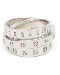 MM6 by Maison Martin Margiela - Triple Signature Numeric Logo Ring - Lyst