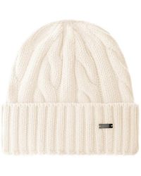 Herno - Cable-Knit Wool Beanie Hat - Lyst