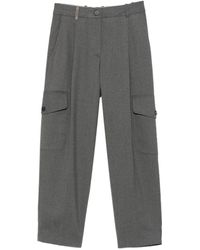 Peserico - Pleated Cargo Trousers - Lyst