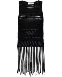 Laneus - Top De Punto Con Flecos - Lyst