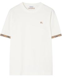 Burberry - Embroidered-Logo T-Shirt - Lyst