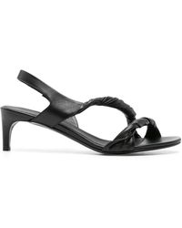 Roberto Del Carlo - 60mm Twisted Leather Sandals - Lyst