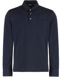 ZEGNA - Long Sleeve Polo Shirt - Lyst