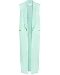 Genny - Shawl-Collar Sleeveless Coat - Lyst