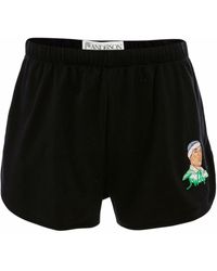 JW Anderson - Embroidered Cotton Running Shorts - Lyst