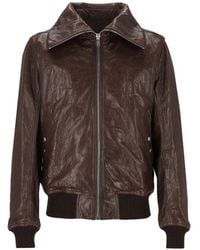 Rick Owens - Dracuflight Leather Bomber Jacket - Lyst