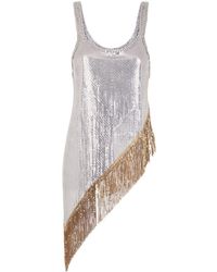 Rabanne - Fringed Chainmail Tank Top - Lyst