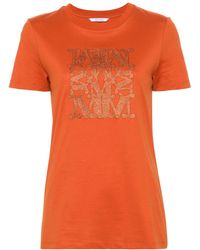 Max Mara - Logo Cotton T-shirt - Lyst