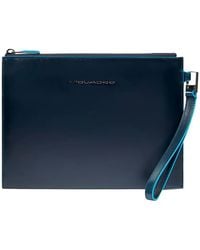 Piquadro - Pochette À Plaque Logo - Lyst