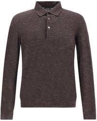 ZEGNA - ロングスリーブ ポロシャツ - Lyst