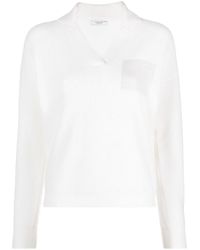 Peserico - Rhinestone-Detail Ribbed-Knit Jumper - Lyst