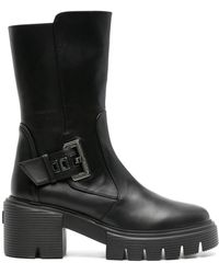 Stuart Weitzman - Soho Gia 70mm Leather Boots - Lyst