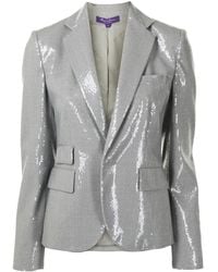 Ralph Lauren - Single Breasted Sequin Blazer - Lyst