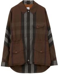 Burberry - Veste Zippée À Carreaux - Lyst