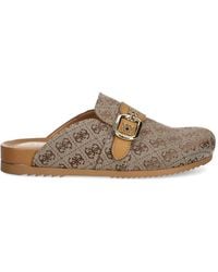 Guess - Galavanta 4G Monogram Buckle Mules - Lyst