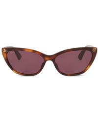 Gucci - Logo-Detail Cat-Eye Sunglasses - Lyst