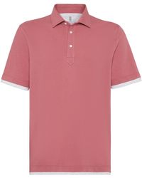 Brunello Cucinelli - Button-fastening Cotton Polo Shirt - Lyst