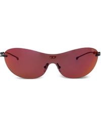 DIESEL - Iconic Rimless Shield Sunglasses - Lyst