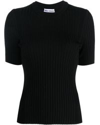 Rabanne - Ribbed-knit Wool-blend Top - Lyst