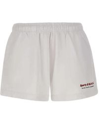 Sporty & Rich - Run Club Disco Logo-Print Shorts - Lyst