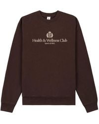 Sporty & Rich - H&W Crest Crew-Neck Logo Sweatshirt - Lyst