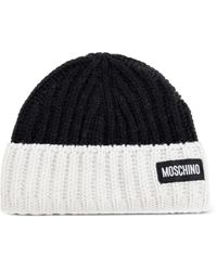 Moschino - Berretto A Coste Con Logo - Lyst