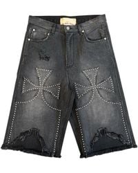 SEKRIT - Chopper Studded Shorts - Lyst