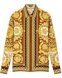 Versace - Silk Shirt With 'Barocco' Print - Lyst
