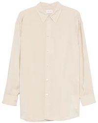 Lemaire - Tie-Neck Long-Sleeve Shirt - Lyst