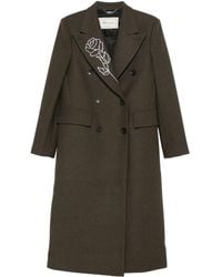Blumarine - Cappotto Con Decorazione Rosa - Lyst