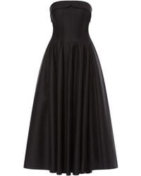 Alberta Ferretti - Vestido de lana y seda - Lyst