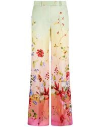 Roberto Cavalli - Floral Print Trousers - Lyst