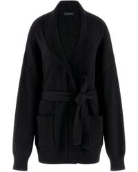 Guess - Cardigan Ceinturé À Col Châle - Lyst