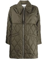 Ganni - Recycled Polyester Quilted Coat - Lyst