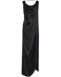 Maison Margiela - Satin Draped Cowl-Neck Maxi Dress - Lyst