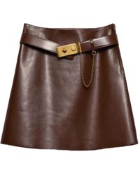 Prada - Minirock mit Gürtel - Lyst