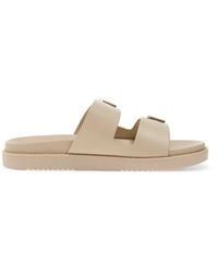 ALDO - Alessie Logo-Plaque Double-Strap Slides - Lyst