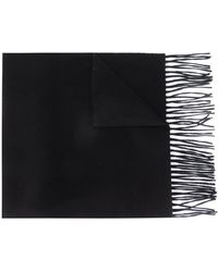 Moschino - Logo-Embroidered Fringed Scarf - Lyst