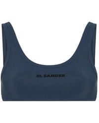 Jil Sander - Logo-Print Bikini Top - Lyst