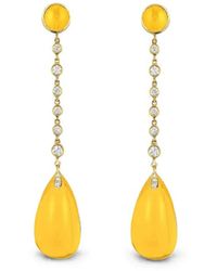 Goshwara - Ohrringe Mit Zitrin Und Diamant - Lyst