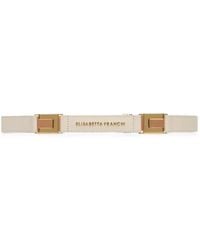 Elisabetta Franchi - Suite C6 Logo-Lettering Cut-Out Belt - Lyst