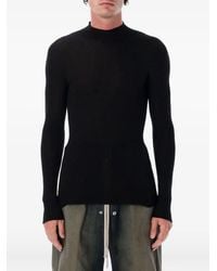 Rick Owens - Ribbed Mock-Neck Sweater - Lyst