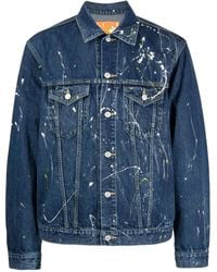 Yohji Yamamoto - Paint-Splatter Denim Jacket - Lyst