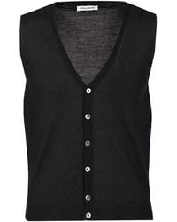 Al Duca d'Aosta - Fine-Knit V-Neck Vest - Lyst