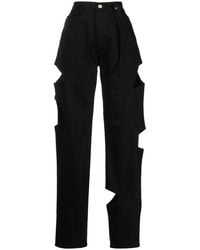 HELIOT EMIL - Asymmetric Cut-Out Straight Leg Jeans - Lyst